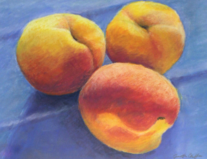 Chaffee, Jennifer, "Late Summer Peaches #1", Pastel, $200