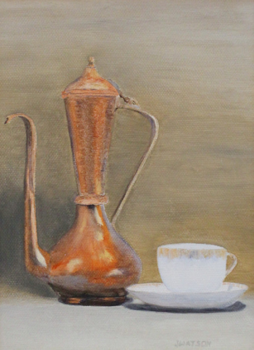 Watson, Jean, "Tea Time", Oil, $175