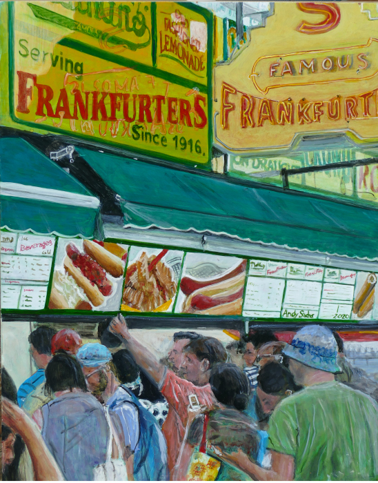 Sachs, Andy, "A Dog at Coney Island", Acrylic, $3400