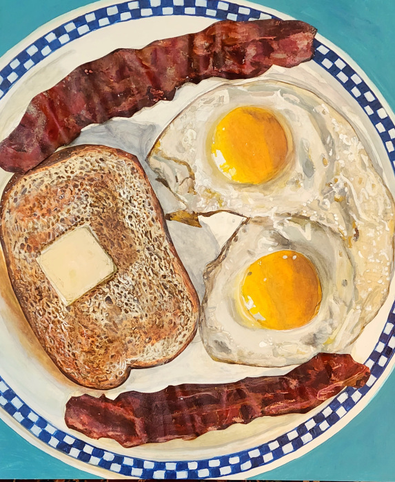 Sachs, Andy, "Bacon and Eggs 3D", Acrylic, $2600