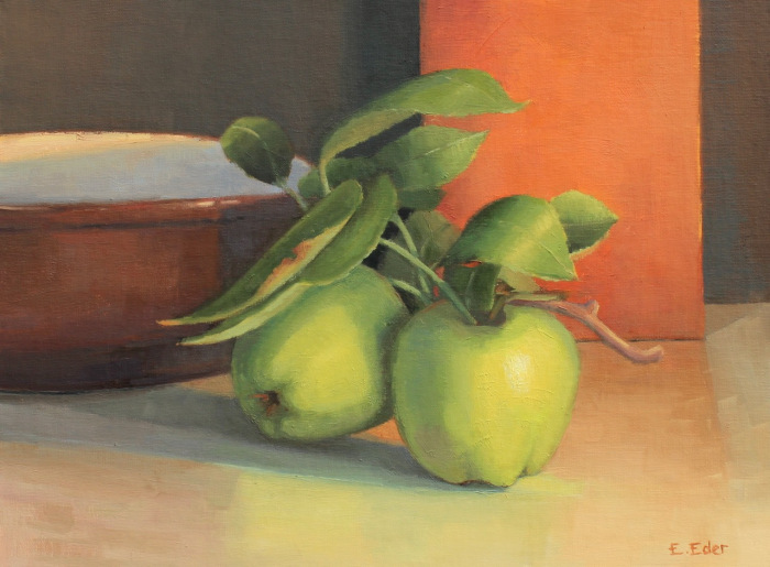 Eder, Eileen, "Green Apples", Oil, $900