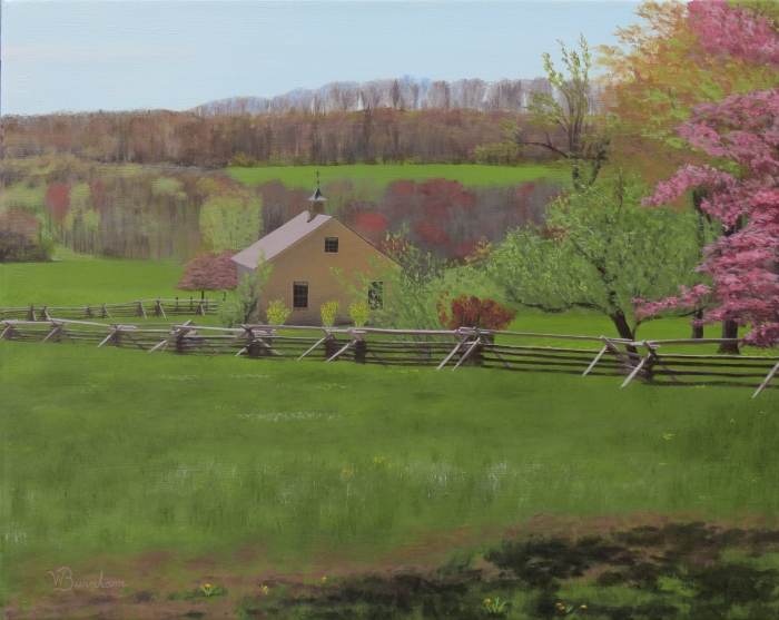 William Burnham, "The Homestead In Spring", acrylic, 16x20, $1,450