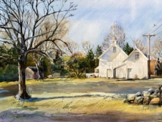 JoAnna Chapin, "The White Barns", watercolor, 17x23, $650