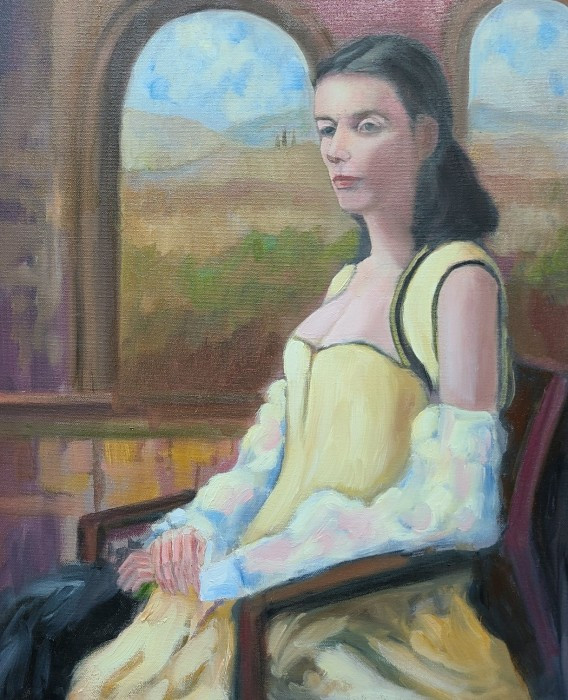 Sam D'Ambruoso, "Waiting and Watching", oil, 20x16, $1,500