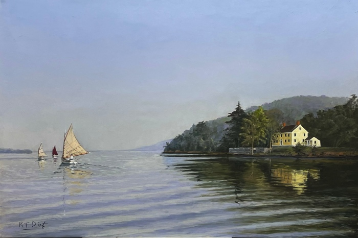 Robert Dietz, "Passing The Yellow House", pastel, 22x33, $3,500