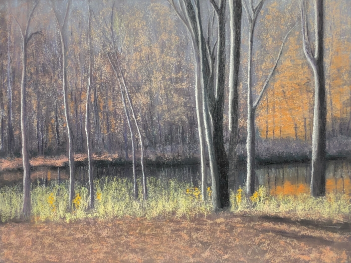 Marianne Holtermann, "North Guilford, November", pastel, 12x16, $550