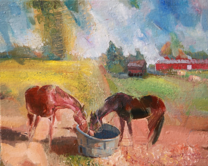 Sunil Howlader, "Friendship", oil, 16x20, $1,600