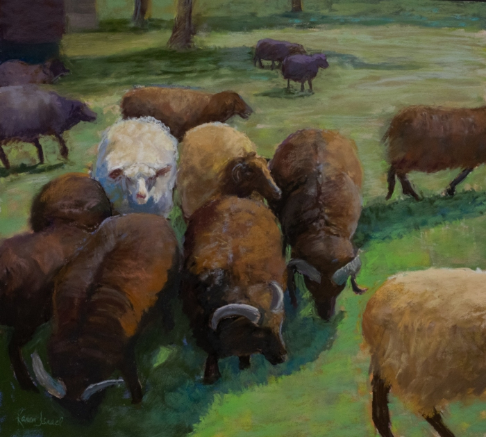 Karen Israel, "Family Style", pastel, 12.5x14, $925