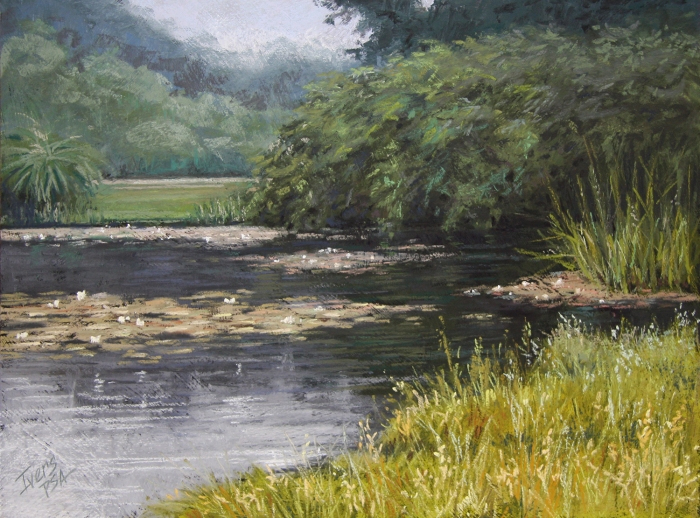 Christine D  Ivers, "Revisiting Calming Waters", pastel, 11x14, $450