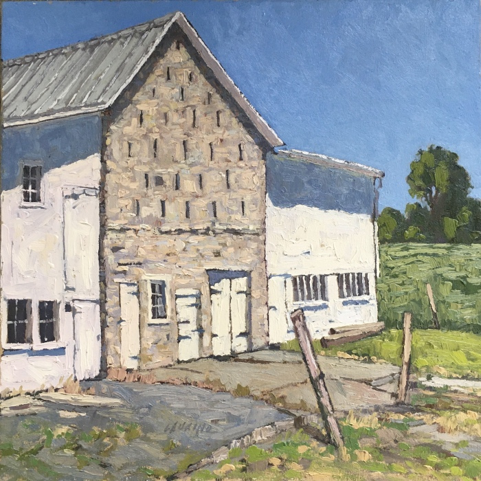 Jim Laurino, "Mennonite Farm, - Womelsdorf, PA", oil, 18x18, $2,200