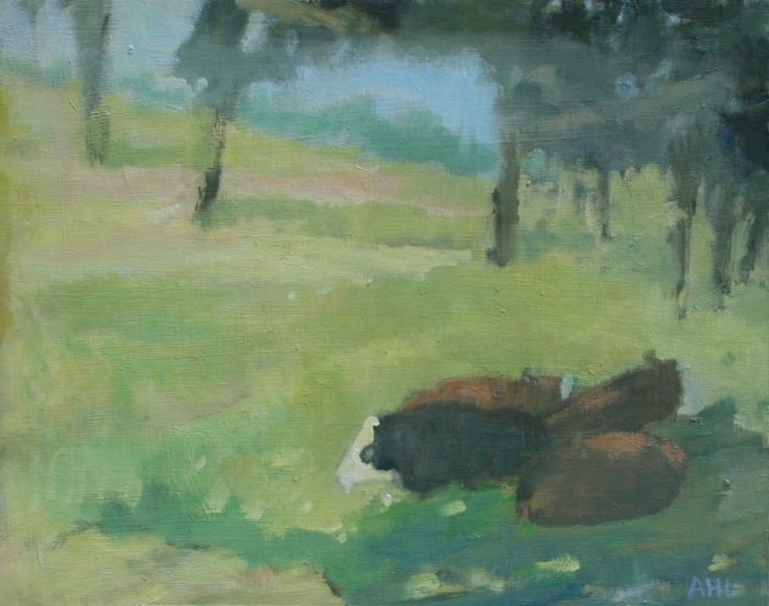 Ariane Luckey, "Seeking Shade", oil, 16x20, $1,000