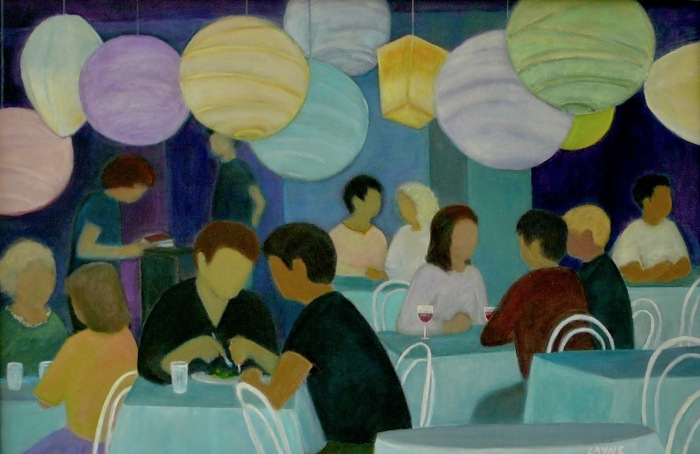 Layne , "Bistro", oil, 24x36, $2,900