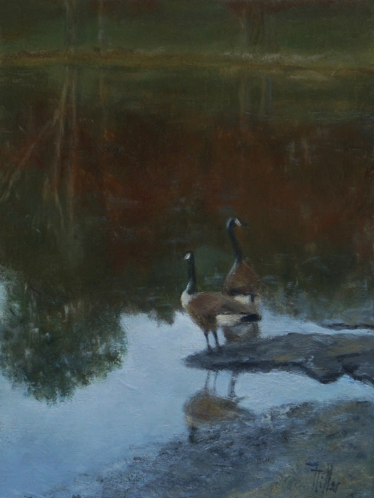 Josette Millar, "Canadian Reflection", oil, 16x12, $1,200