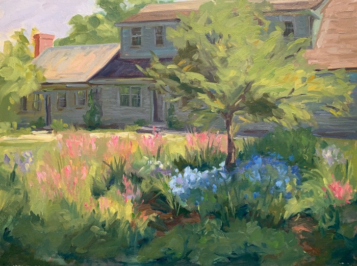 MaryAnne Miller-Baker, "Clad in a Green Hue", oil, 12x16, $1,500