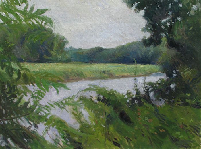 Jack Montmeat, "Glimpse of the River", oil, 18x24, $3,200, FIRST PRIZE