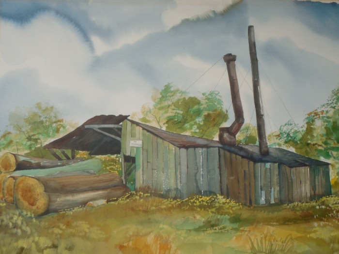 Robert Oxenhorn, "Moor's Sawmill", watercolor, 22x30, $1,200