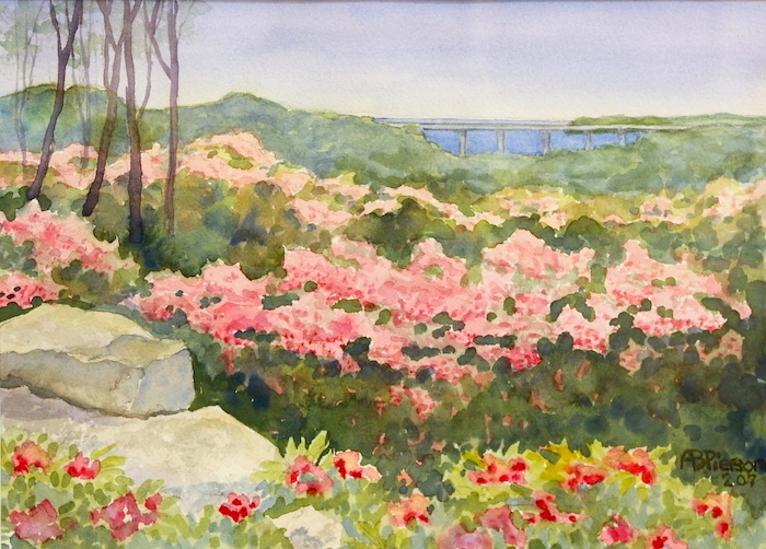 Anne Pierson, "Laurel's River View", watercolor, 14x17, $450