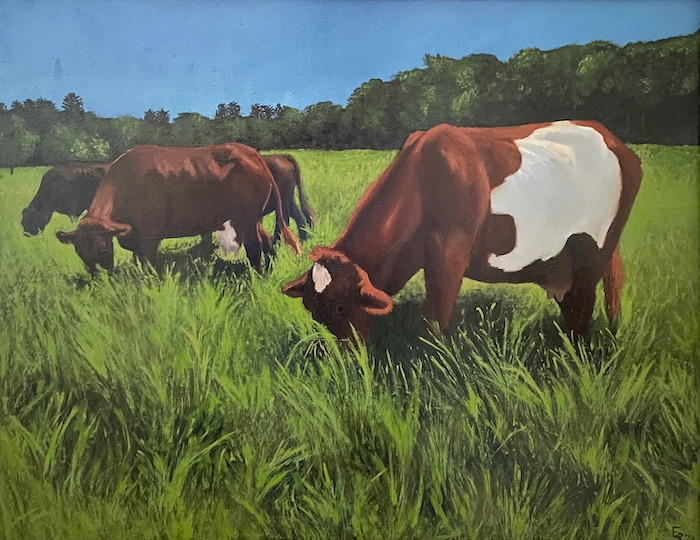Erica Schillawski, "Grazing", oil, 16 x 20, $800