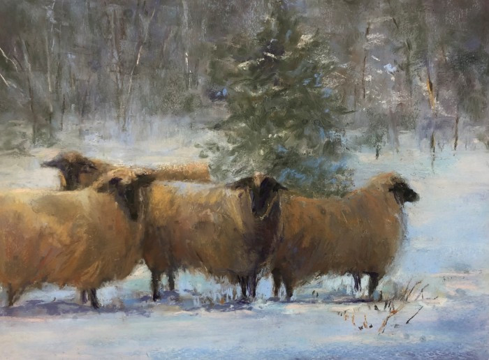 Beverly Schirmeier, "Falling Softly" pastel, 9x12, $625