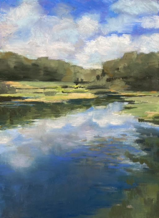 Patricia Shoemaker, "Cloud Reflections", pastel, 16x12, $1,200
