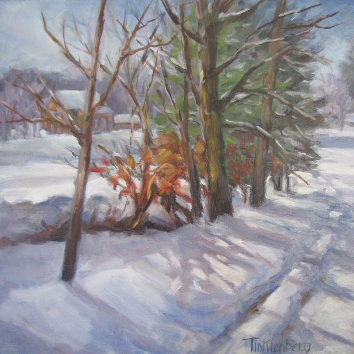 Beverly Tinklenberg, "To Grandmother's House", oil, 13x13, $350