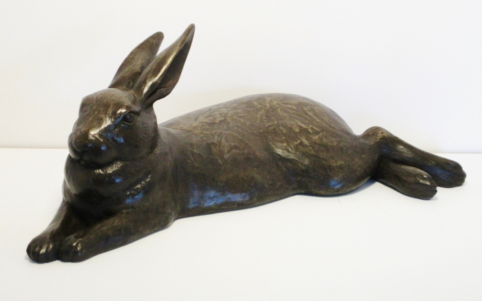 Susan Van Winkle, "Dust Bunny", cc bronze, 6.5x7x16, $875