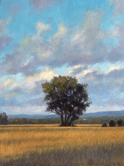 David Vosburgh, "View Off Rt. 7", oil, 9x12, $750