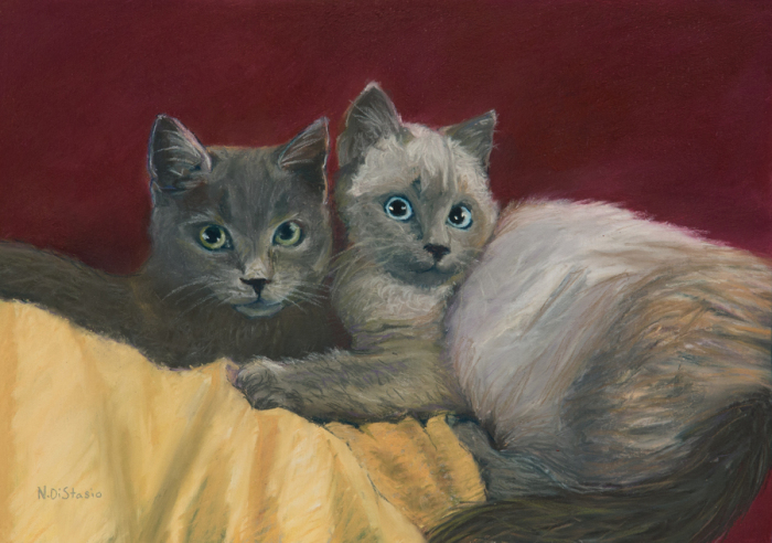 Nicole DiStasio, "Monkey and Precious", Pastel, $900, 10 x 14