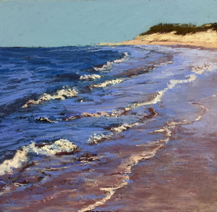 Elinor Freedman, "Tide's In", Pastel, $650, 9.25 x 9.25