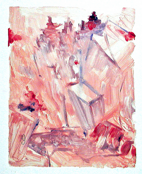 Helen Giaquinto, "Pink Granite", monoprint, $300, 12 x 11