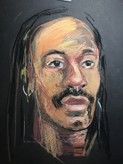 Karen Meneghin, "Mr. and Mrs. Smith (Mr. Smith)", Pastel, $750, 12 x 9