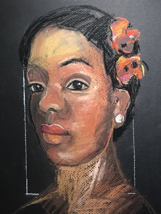Karen Meneghin, "Mr. and Mrs. Smith (Mrs. Smith)", Pastel, $750, 12 x 9