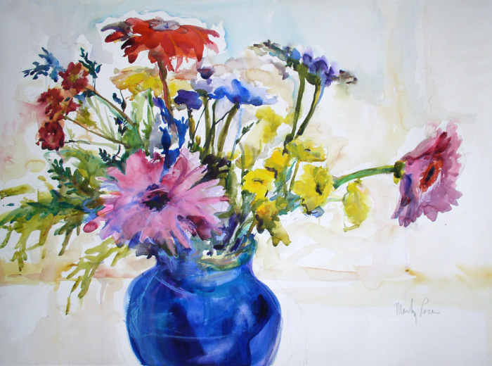 Marilyn Rose, "On A Rainy Day", Watermedia, $1,250, 21 x 28