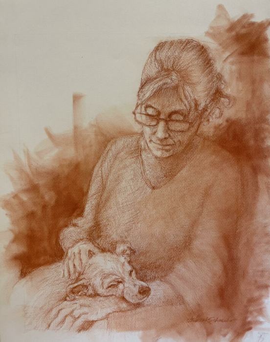 Andrea Schneider, "Portrait of Sheila", Pastel, $750, 16 x 12