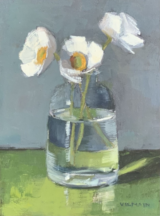 Judy Vilmain, "Thoughts of Spring", Oil, $400, 8 x 6