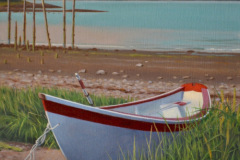 Donna Catotti, "Tied Up at Paradise Cove, Alaska", Oil, $800, 10 x 12