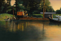 Enid Hatton, "Mill River Quay", Oil, $3,000, 18 x 36