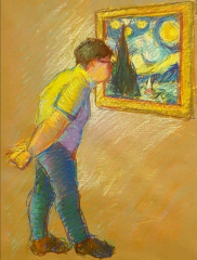 Michael Centrella, "Stars in My Eyes", pastel, 22x17, $800