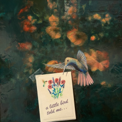 Len Swec, "Little Bird", acrylic, 16x16, $1,800