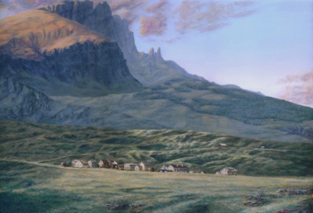 Len Swec, "Remote Village", acrylic, 16x24, $2,700