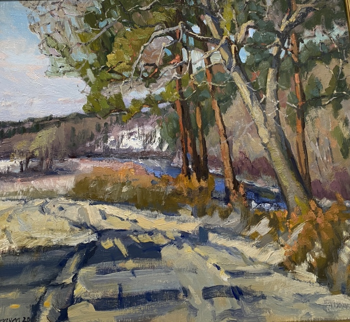Susan Termyn, "Charles River Medfield", oil, 16x20, $2,000