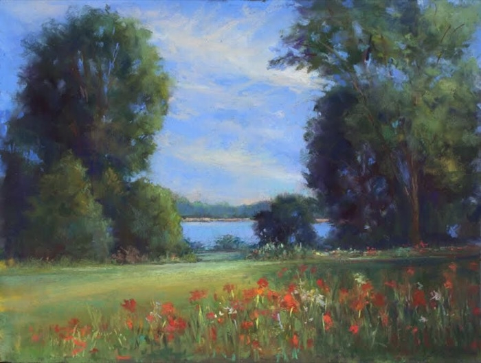 Schireimer Poppies at Fenwick pastel