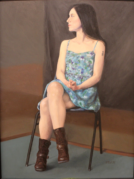 Mellot Mary girl in blue dress