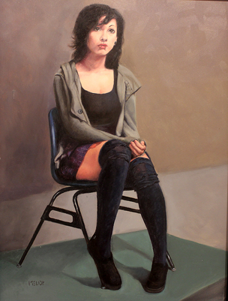 Mellot Mary girl in ruffled stockings