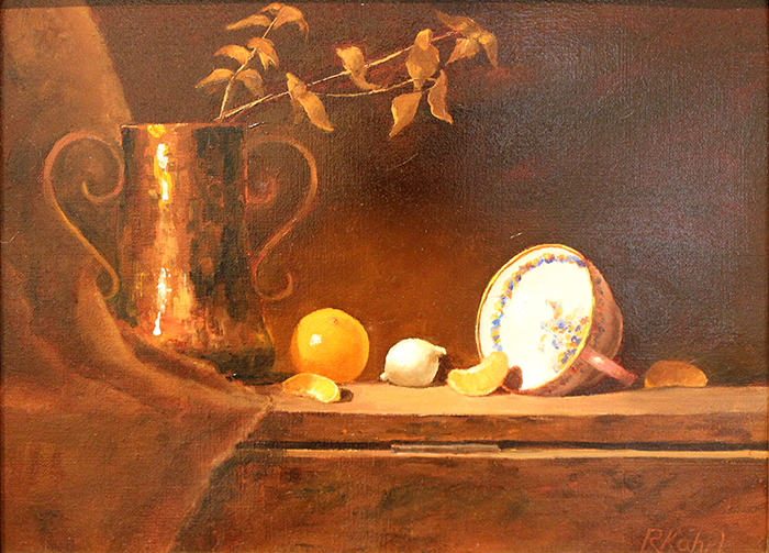 Randie Kahrl Copper cup and clementines