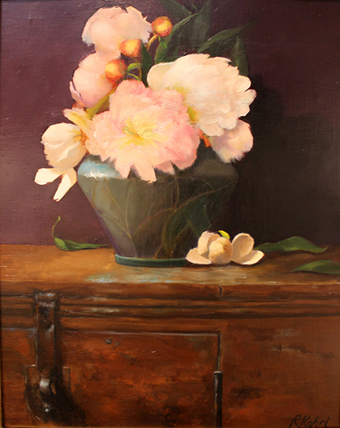 Randie Kahrl peonies on chest