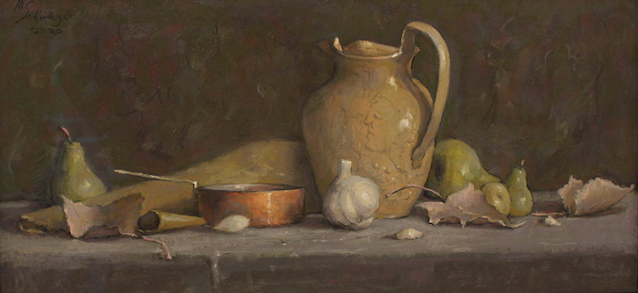 Matthew F. Schwager, "Autumn Table",  pastel, 12x24. $1,600