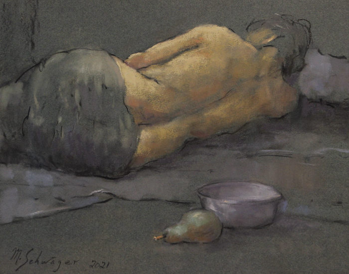 Matthew F. Schwager, "Afternoon Nap", pastel, 9x12, $800