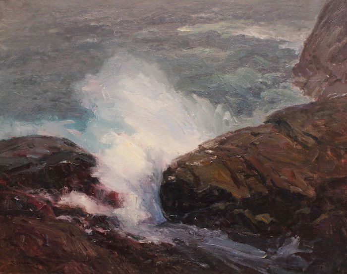 Rick Daskam, "Thundering Wave", oil, 24x30, $4,200
