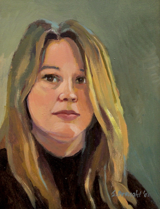 Sara Drought Nebel, "Self Portrait", acrylic, 11x14, NFS